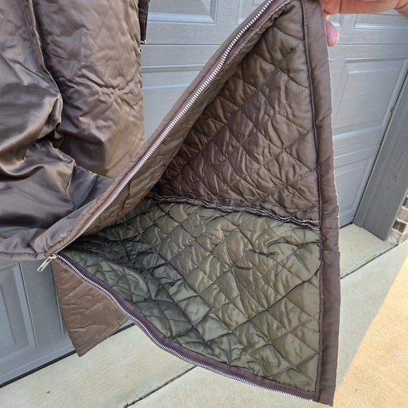 Vtg Sears Work Leisure Hooded Insulated Coveralls Snowsuit Mens 46-48 Brown - Picture 11 of 11